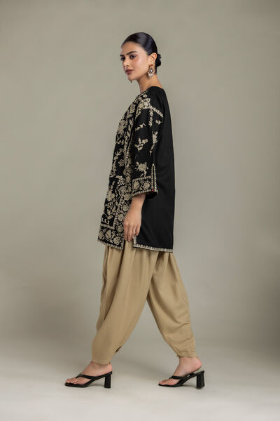 Dyed | Raw Silk | Beige Solid Shalwar | USD 35.00