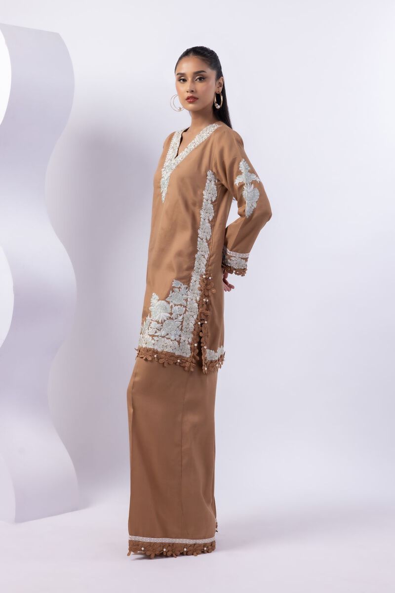 Embroidered | Thai Silk | Flared Pants | null