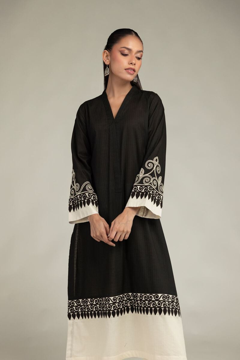 Embroidered | Cotton Dobby | Long Cotton Kurta | USD 45.00