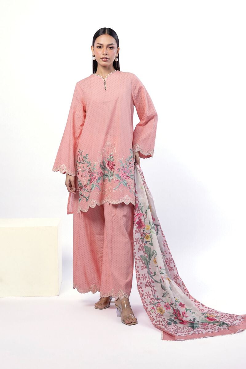 Embroidered | Cotton Dobby | Tailored 3 Piece | USD 75.00