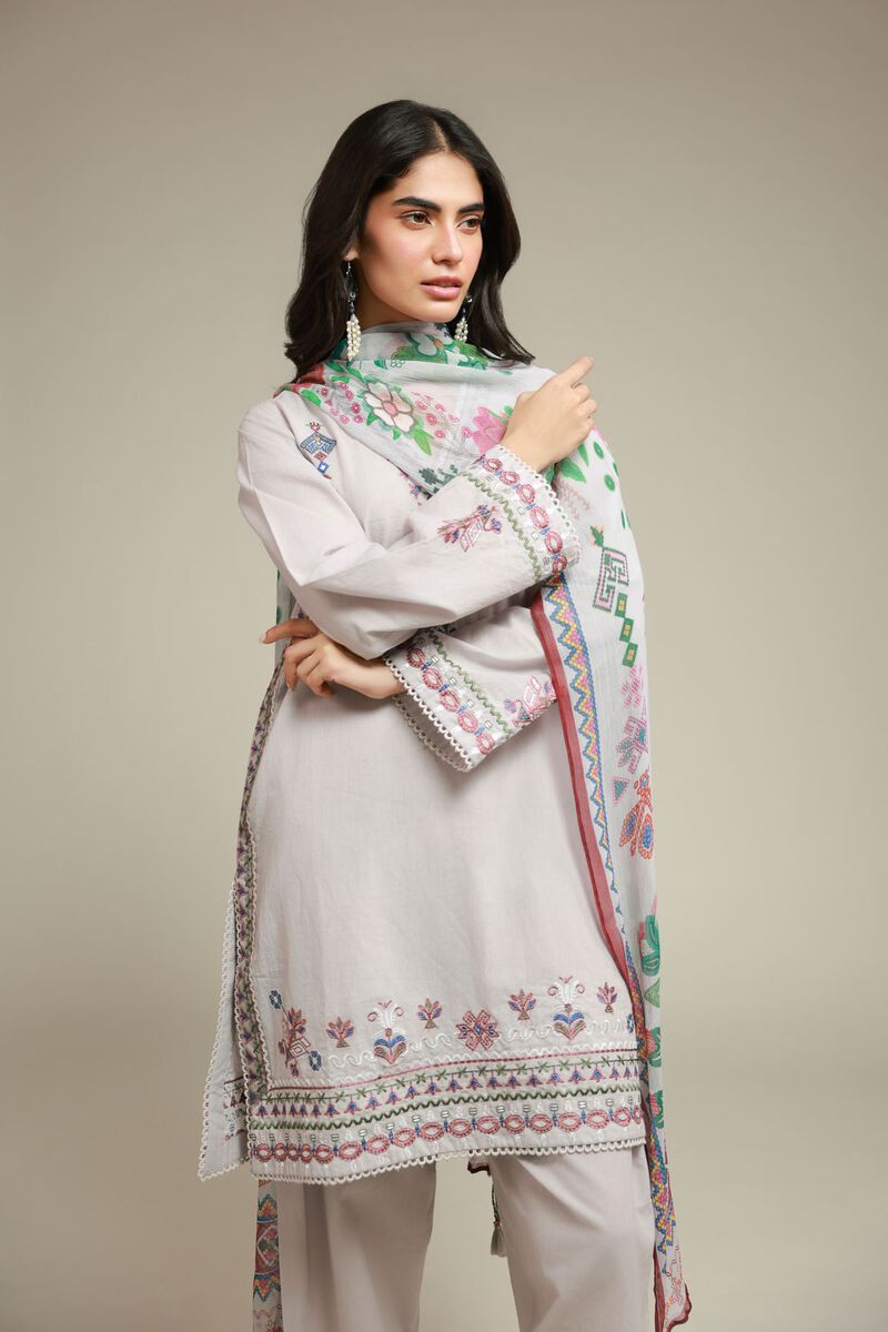 Embroidered | Cambric | Tailored Cambric 3-Piece | USD 70.00