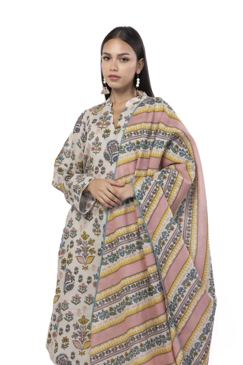 Printed | Khaddar | Tailored 3 Piece | USD 22.50