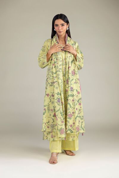 Printed | Cambric | Solid Yellow Pants | USD 30.00
