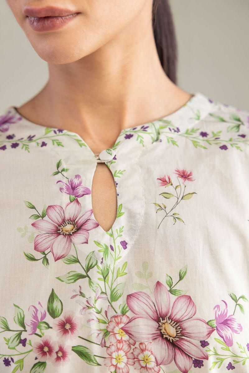Printed | Cambric | Floral Short Kurta | USD 35.00