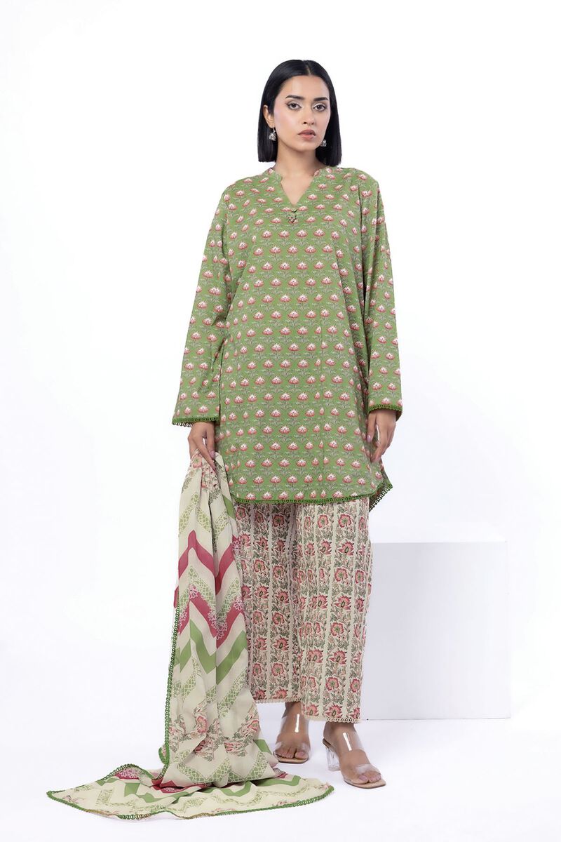 Printed | Cotton | Tailored 3 Piece | USD 22.50