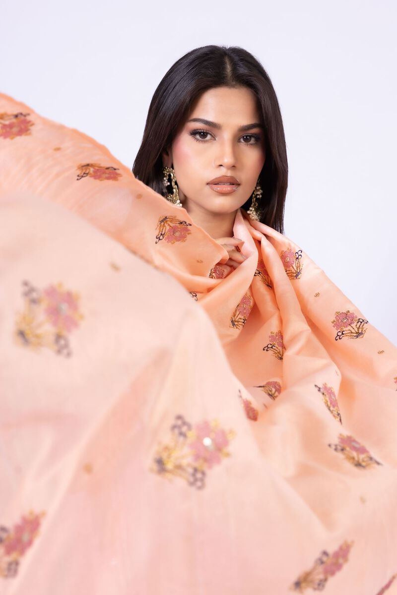 Embroidered | Tusser Silk | Dupatta | USD 25.00
