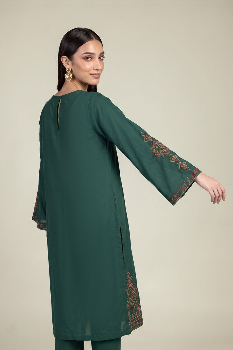 Embroidered | Cambric | Green Cambric Kurta | USD 40.00