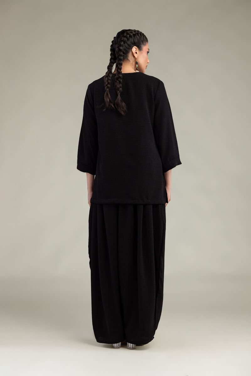 Dyed | Crepe Georgette | Solid Black Tunic | USD 40.00