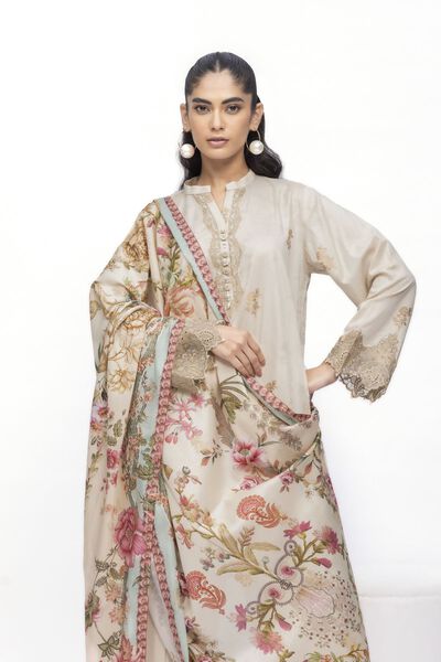 Embroidered | Jacquard | Tailored 3 Piece | USD 75.00