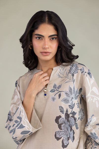Printed | Cambric | Cambric Floral Tunic | USD 35.00