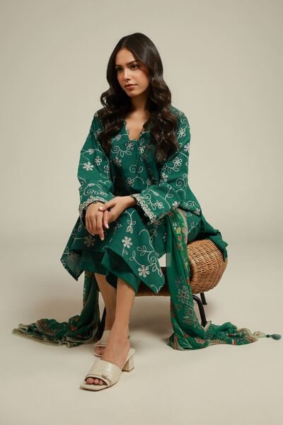 Embroidered | Cambric | Tailored Cambric Set | USD 70.00