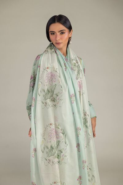 Printed | Lawn | Mint Lawn Dupatta | USD 30.00