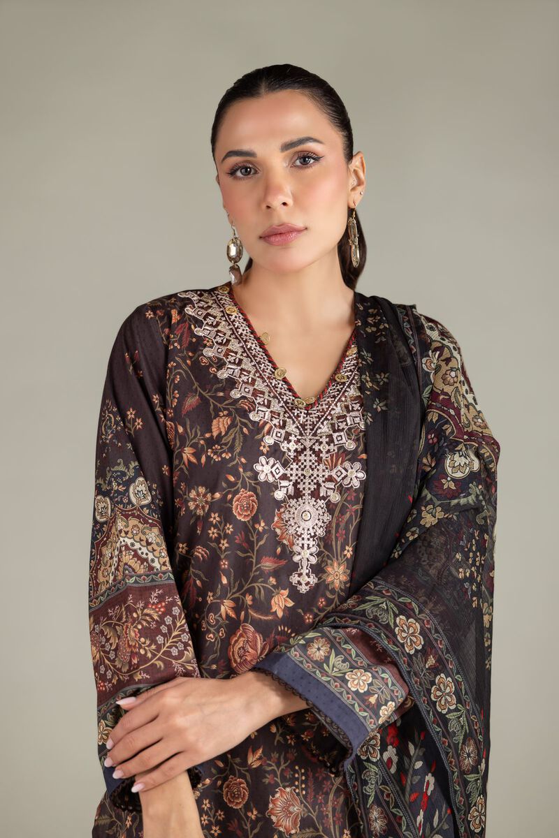 Embroidered | Cotton Dobby | Floral Tailored 3-Piece | USD 70.00