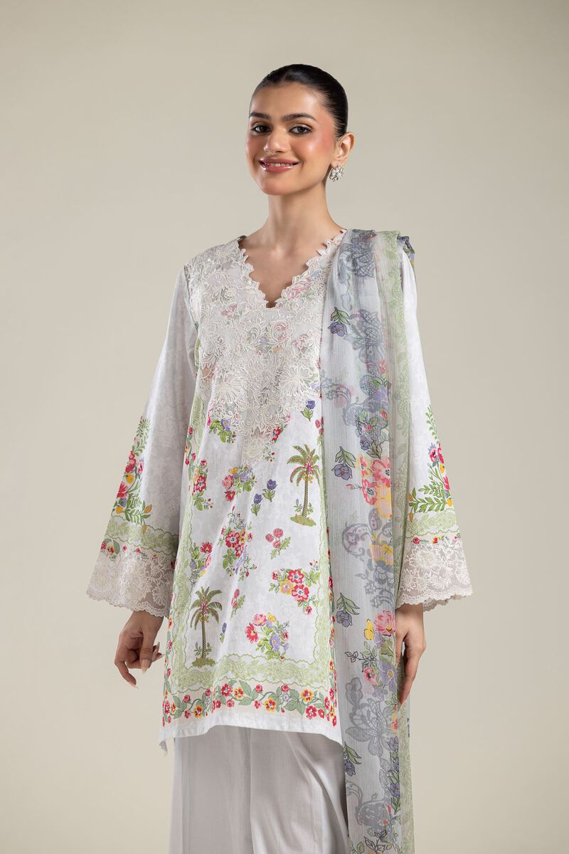 Embroidered | Cambric | Tailored 3-Piece Set | USD 75.00