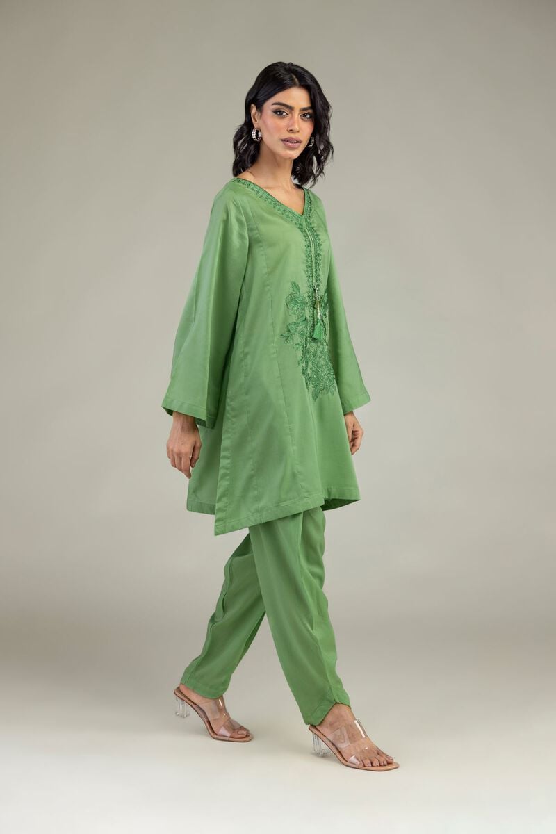 Embroidered | Lyocell | Dyed Green Shalwar | USD 30.00