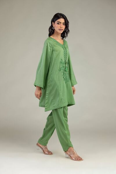 Embroidered | Lyocell | Dyed Green Shalwar | USD 30.00