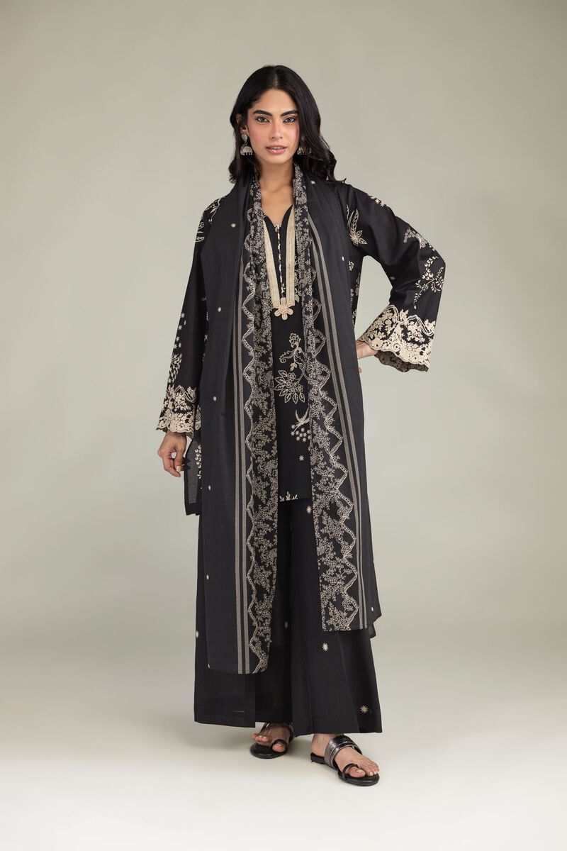 Embroidered | Lawn | Black Lawn Dupatta | USD 25.00