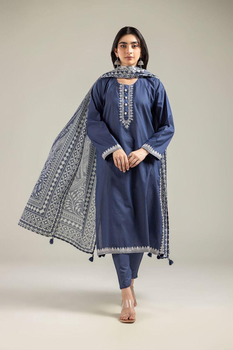 Embroidered | Mesuri | Navy Mesuri Dupatta | USD 25.00