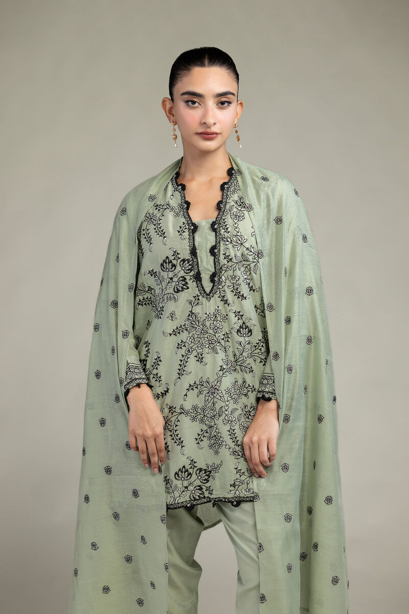 Cotton Net | Floral Cotton Dupatta | USD 35.00