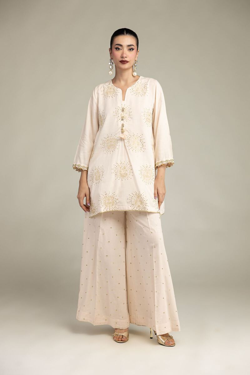 Embroidered | Raw Silk | Short Silk Kurta | USD 45.00