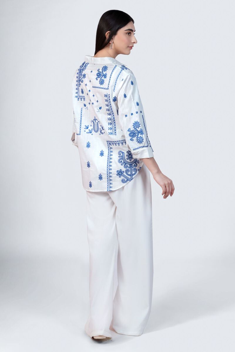 Embroidered | Crosshatch Poplin | Shirt | null