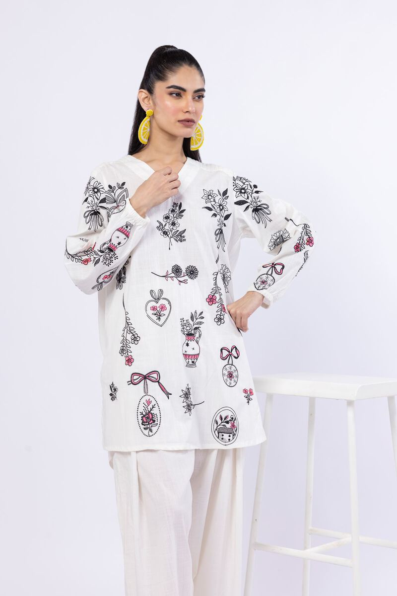 Embroidered | Crosshatch Poplin | Kurta | USD 15.00