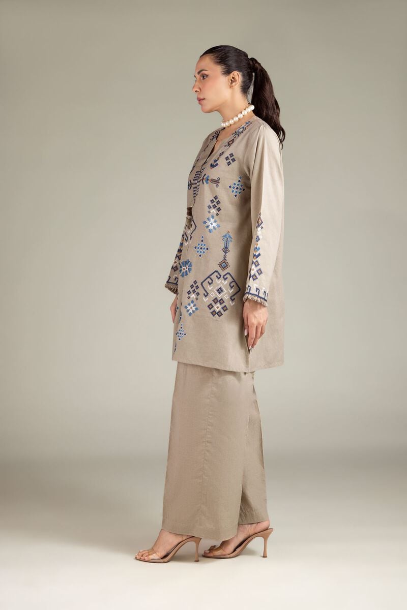 Embroidered | Cambric | Cambric 2-Piece Tailored | USD 45.00