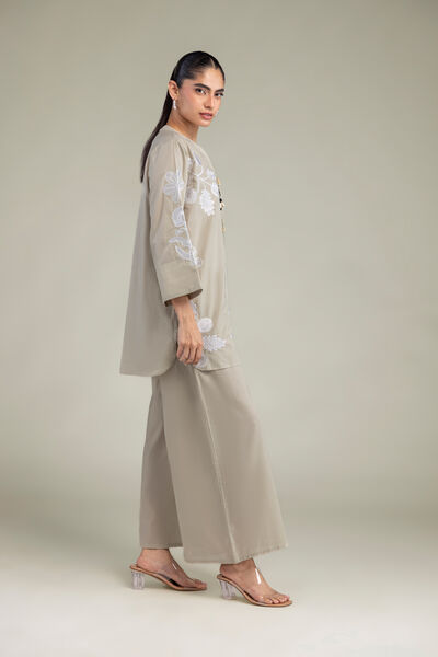 Dyed | Cambric | Beige Cambric Trousers | USD 30.00