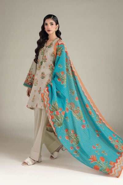 Printed | Cambric | 3-Piece Tailored Suit | USD 65.00