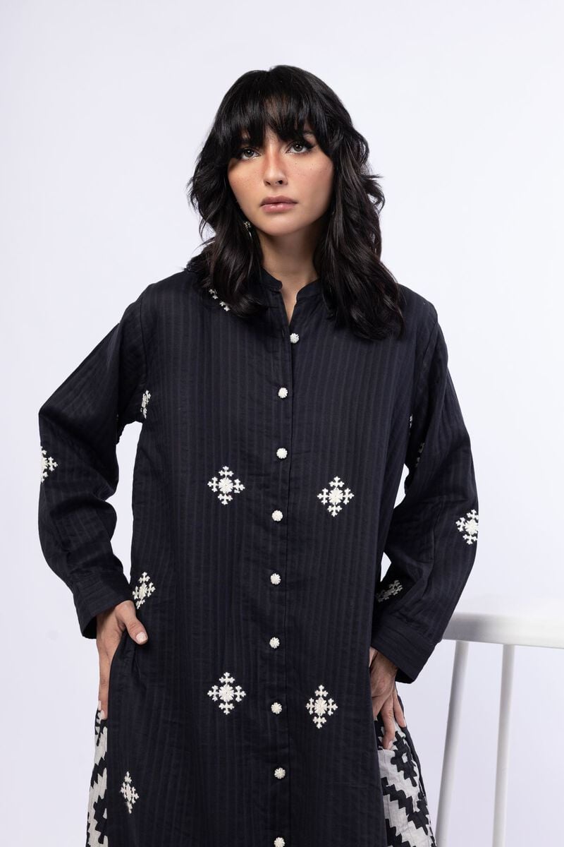 Embroidered | Double Layer Striped | Kurta | USD 20.00