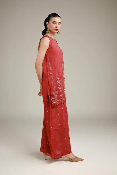 Embroidered | Raw Silk | Raw Silk Pants | USD 40.00