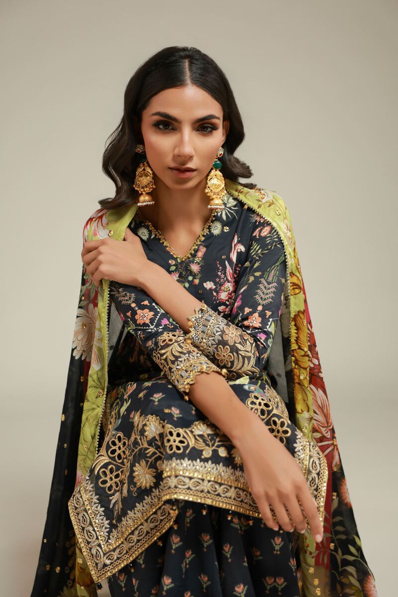 Embroidered | Raw Silk | 3 Piece Co-ord Set | USD 145.00