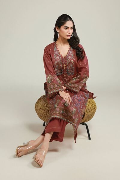 Printed | Jacquard | Tailored 2 Piece | Top and Bottom | USD 55.00