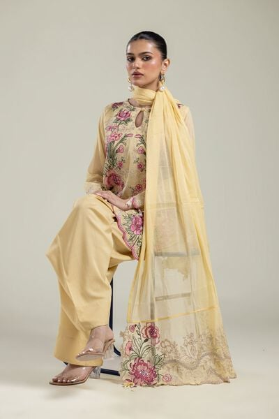 Paper Silk | Floral Silk Dupatta | USD 40.00