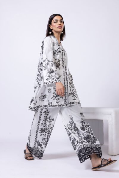 Embroidered | Crosshatch Poplin | Pants | USD 12.50