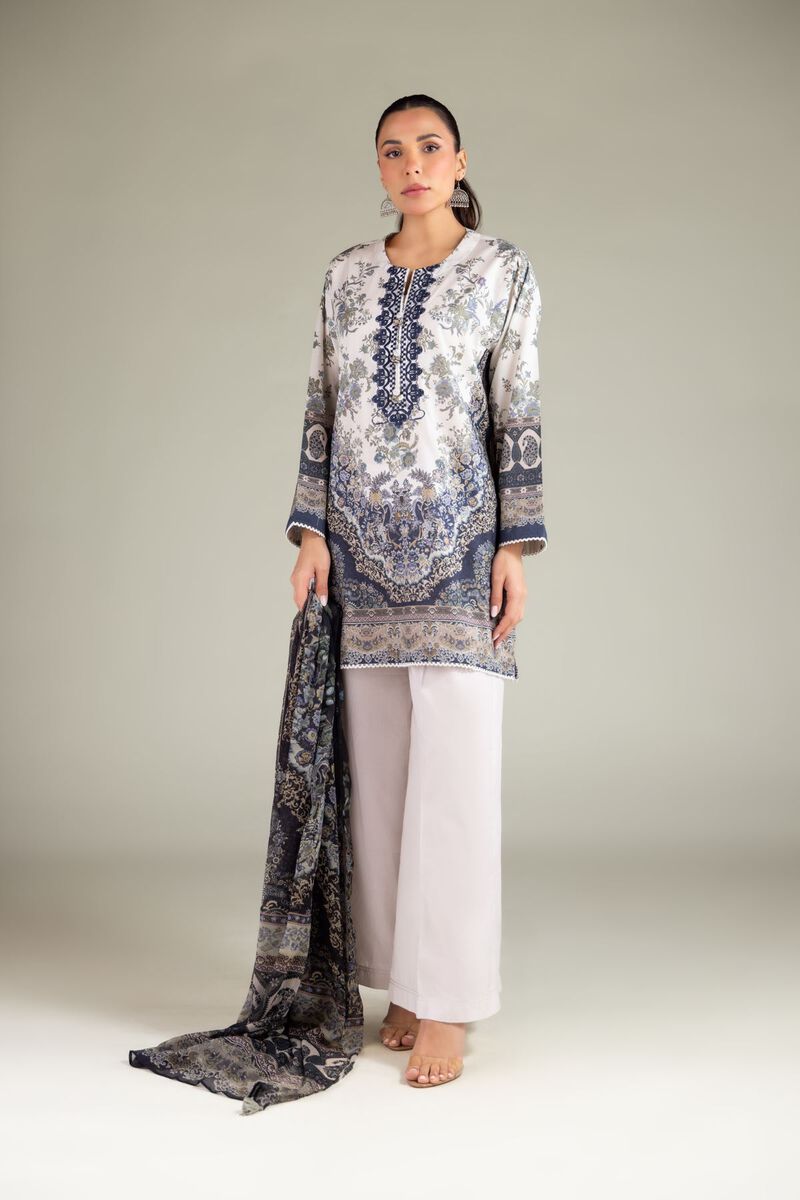 Embroidered | Cotton Dobby | Floral Tailored 3-Piece | USD 70.00