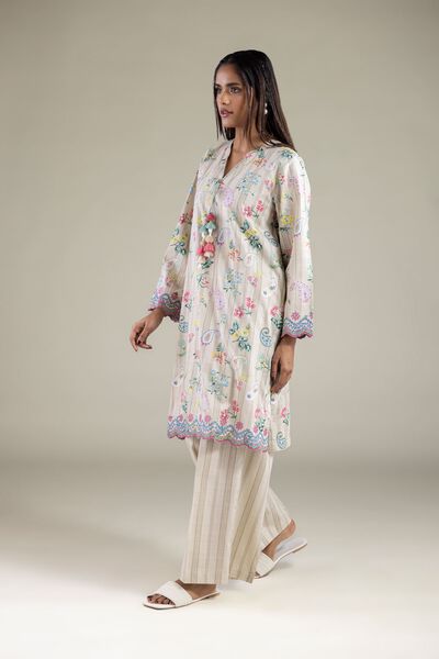 Embroidered | Textured Cotton | Pants | USD 7.50