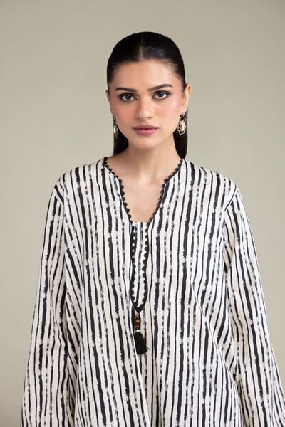 Printed | Cotton Viscose | White Cotton Kurta | USD 35.00