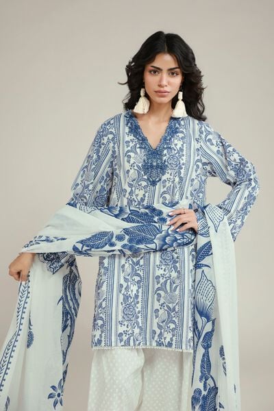 Printed | Lawn | 3-Piece Floral Suit | USD 70.00