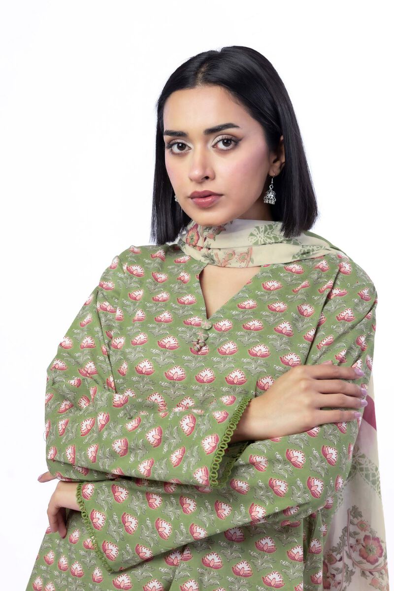 Printed | Cotton | Tailored 3 Piece | USD 22.50