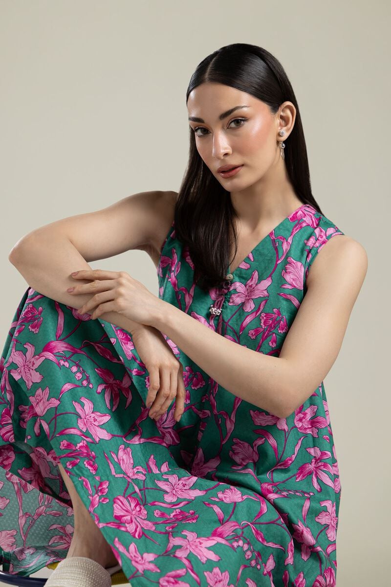 Printed | Cotton Dobby | Sleeveless Cotton Kurta | USD 30.00