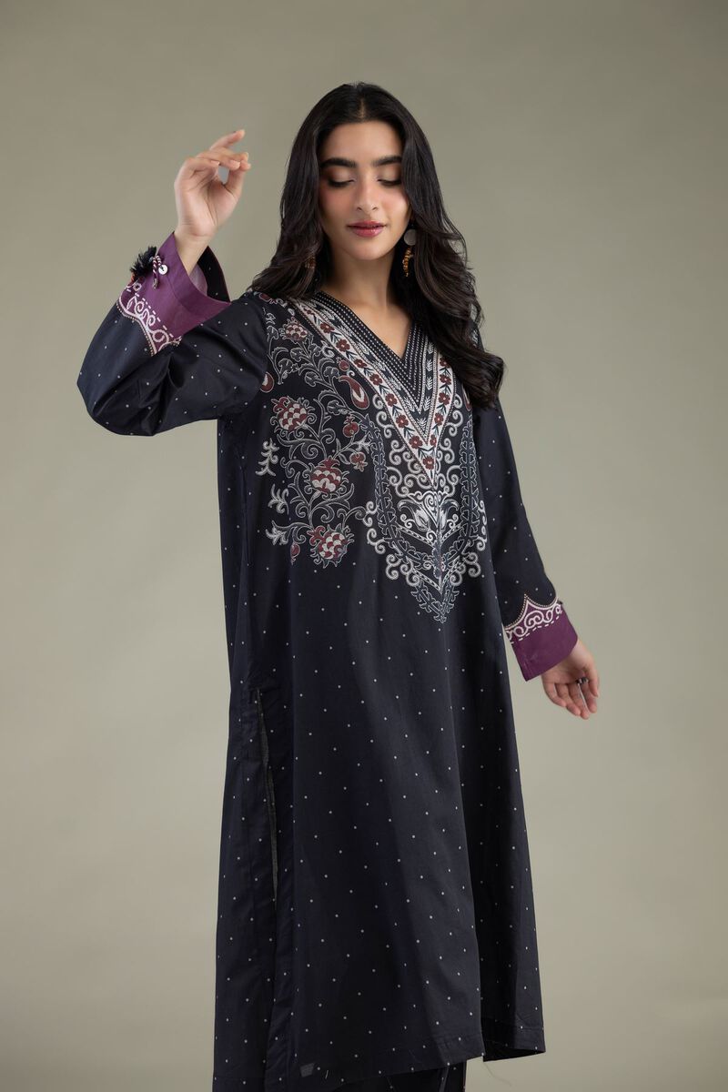 Printed | Cambric | Cambric V-Neck Kurta | USD 40.00