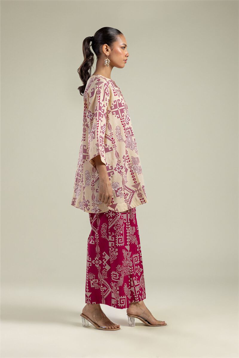 Printed | Cambric | Geometric Cambric Pants | USD 30.00