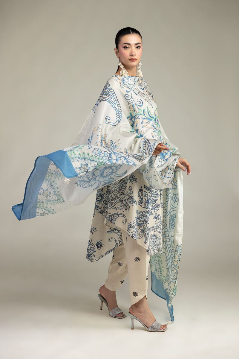 Embroidered | Polyester Silk | Floral Silk Dupatta | USD 30.00