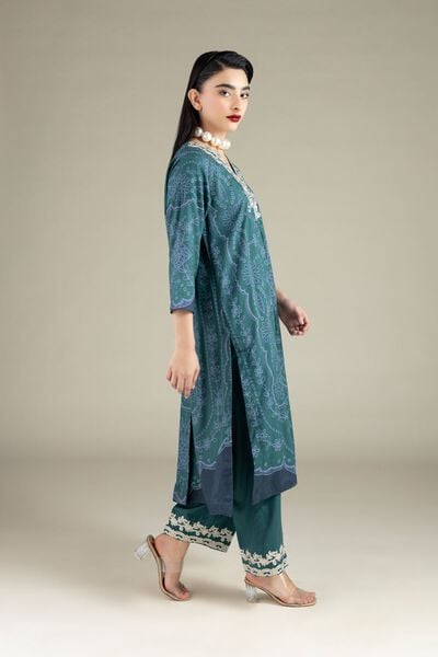 Embroidered | Raw Silk | Pants | USD 23.00