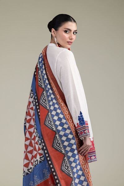 Embroidered | Polyester Silk | Silk Geometric Dupatta | USD 30.00