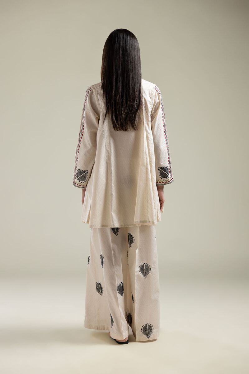 Embroidered |Cotton Dobby | Short White Kurta | USD 35.00