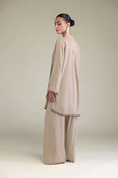 Embroidered | Raw Silk | Beige Silk Shalwar | USD 30.00