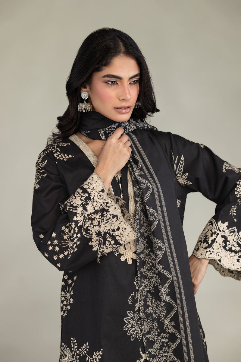 Embroidered | Lawn | Black Lawn Dupatta | USD 25.00