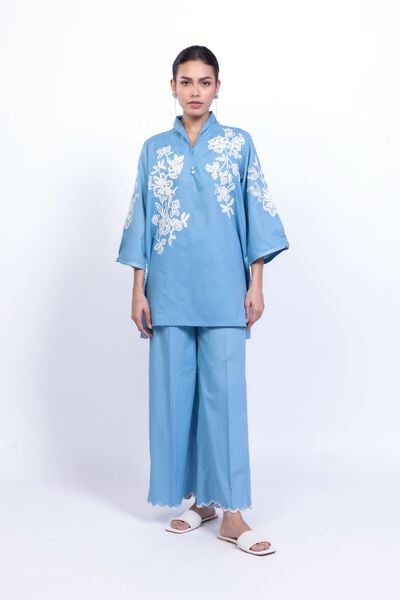 Embroidered | Cotton Dobby | Pants | USD 20.00